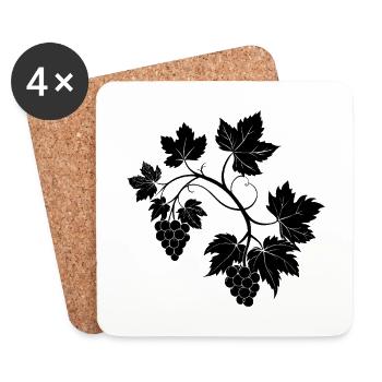 Grapevine Branch - Coasters (set of 4) - white - Front