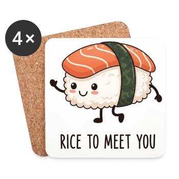 Rice To Meet You - Untersetzer (4er-Set) - Weiß - Vorne