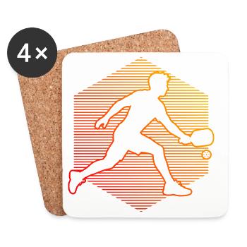 Pickleball Tournament Idea for Pickleball Players Fans - Coasters (set of 4) - white - Front