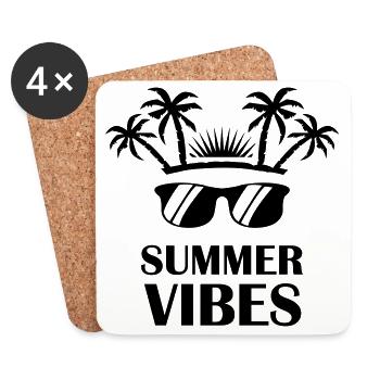 summer_vibes- - Dessous de verre (lot de 4) - blanc - Devant
