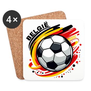Belgian football - Coasters (set of 4) - white - Front