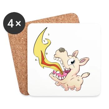 My dog had too many red peppers - Coasters (set of 4) - white - Front