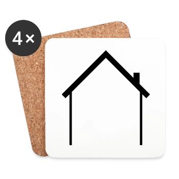 Résumé de la maison - Dessous de verre (lot de 4) - blanc - Devant