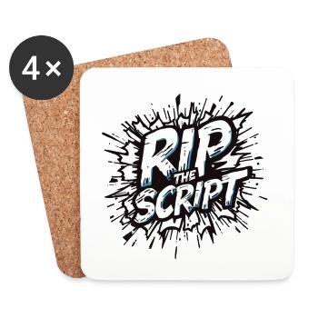 Rip the Script Burst - Coasters (set of 4) - white - Front