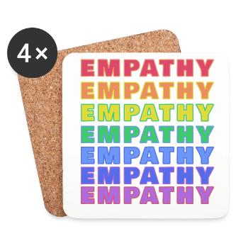 Empathie Regenbogen Print - Untersetzer (4er-Set) - Weiß - Vorne