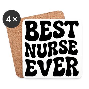 Best Nurse ever - Coasters (set of 4) - white - Front