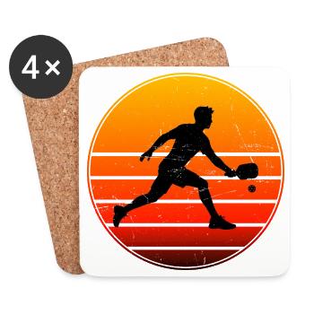 Pickleball Szene Geschenk für Pickleballsport Fans - Untersetzer (4er-Set) - Weiß - Vorne