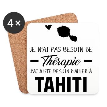 Je N Ai Pas Besoin De Therapie J Ai Juste Besoi... - Dessous de verre (lot de 4) - blanc - Devant