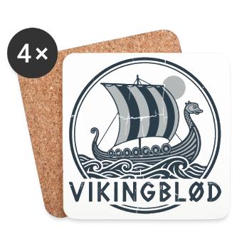 Sweat Viking Blood du navire en détresse Viking - Dessous de verre (lot de 4) - blanc - Devant