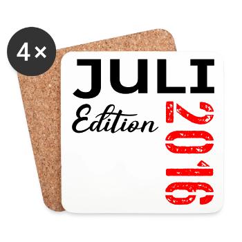 Juli 2026 - 10. Geburtstag - Untersetzer (4er-Set) - Weiß - Vorne
