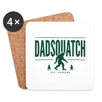 DadSquatch Motif with Bigfoot - Coasters (set of 4) - white - Front