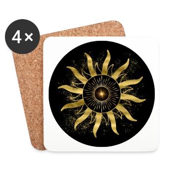 Golden Sun Black Eclipse - Coasters (set of 4) - white - Front