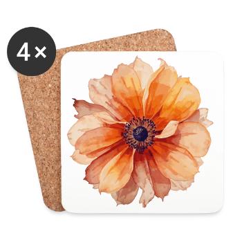 Flower - Coasters (set of 4) - white - Front