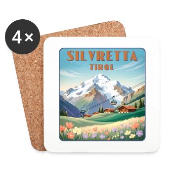 Silvretta - Untersetzer (4er-Set) - Weiß - Vorne