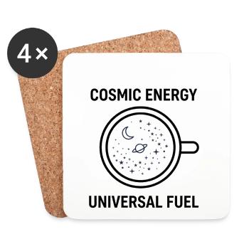 Cosmic Energy Universal Fuel Cup Design - Coasters (set of 4) - white - Front
