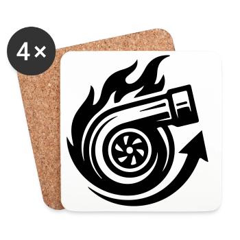 Turbo Boost Tuning - Coasters (set of 4) - white - Front