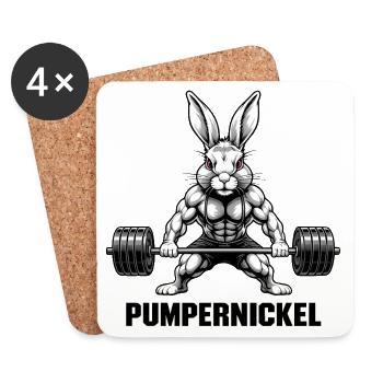 Kraftbunny Pumpernickel - Untersetzer (4er-Set) - Weiß - Vorne