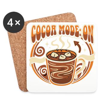 Cocoa saying cozy - Coasters (set of 4) - white - Front