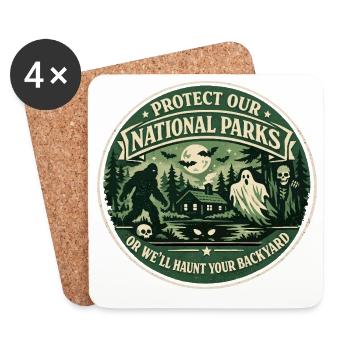 Protégez Les Parcs Nationaux | Badge Humour Parano - Dessous de verre (lot de 4) - blanc - Devant