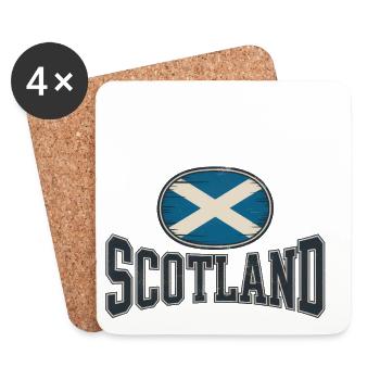 Scotland Flag Vintage - Coasters (set of 4) - white - Front