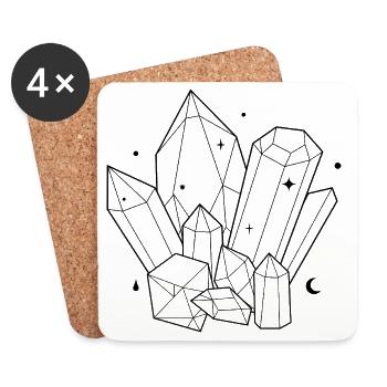 crystals - Coasters (set of 4) - white - Front