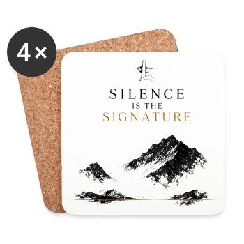 Berge Luxus Natur Minimalismus Signature Eleganz - Untersetzer (4er-Set) - Weiß - Vorne