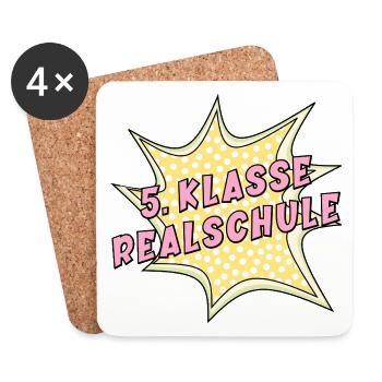 Secondary School Change of School 5th Grade - Coasters (set of 4) - white - Front