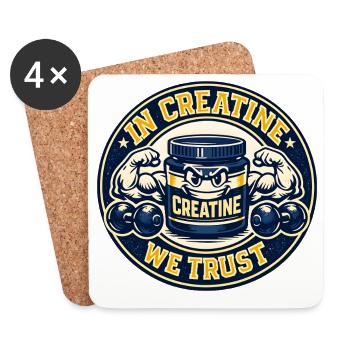 Creatine Power We Trust - Coasters (set of 4) - white - Front