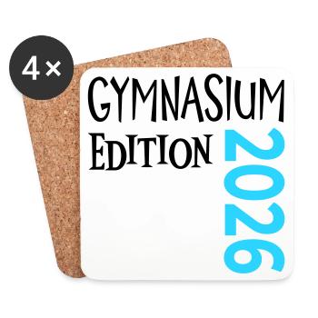 Gymnasium 2026 - Untersetzer (4er-Set) - Weiß - Vorne