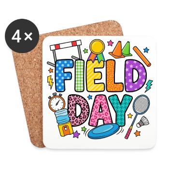 Field Day Farbspritzer - Untersetzer (4er-Set) - Weiß - Vorne