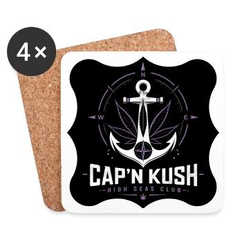 SailorsYarn | High Seas Club by Cap ́nKush - Coasters (set of 4) - white - Front