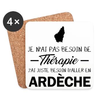 Je N Ai Pas Besoin De Therapie J Ai Juste Besoi... - Dessous de verre (lot de 4) - blanc - Devant