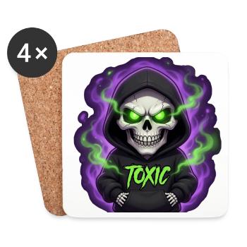 Skeleton Toxic - Coasters (set of 4) - white - Front