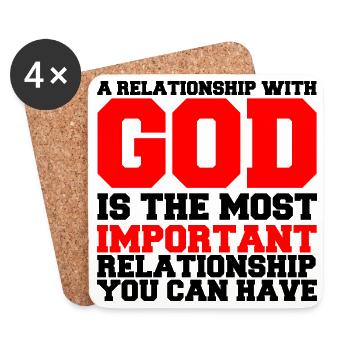 a_relationship_with_god2 - Untersetzer (4er-Set) - Weiß - Vorne