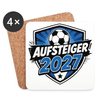 aufsteiger-2027 - Untersetzer (4er-Set) - Weiß - Vorne