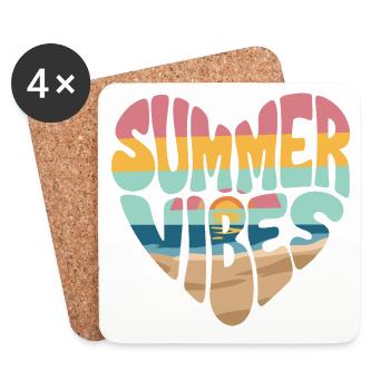 Summer Vibes - Coasters (set of 4) - white - Front