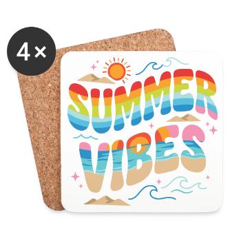 Summer Vibes - Coasters (set of 4) - white - Front
