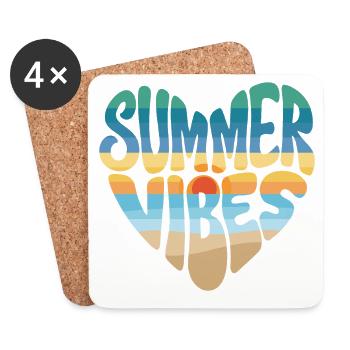 Summer Vibes - Coasters (set of 4) - white - Front