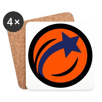 Table tennis ball star table tennis club logo - Coasters (set of 4) - white - Front