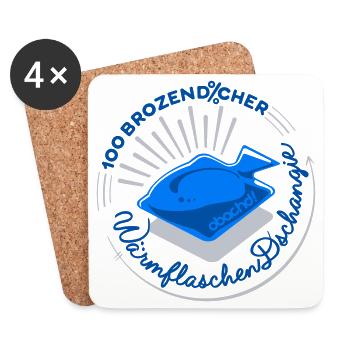 Obachd! - Wärmflaschn Dschangie - Untersetzer (4er-Set) - Weiß - Vorne