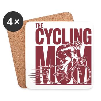 Cycling Mom Bike Mom Shirt - Coasters (set of 4) - white - Front