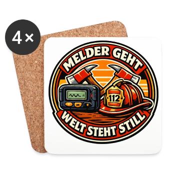 Notrufhelden Stillstand der Welt - Untersetzer (4er-Set) - Weiß - Vorne