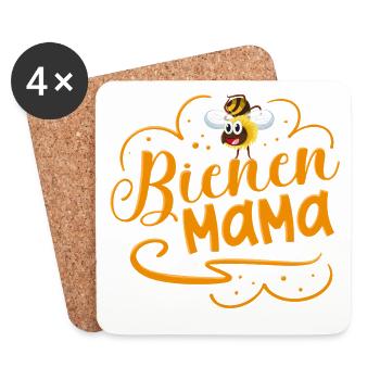 Bienen Mama - Untersetzer (4er-Set) - Weiß - Vorne
