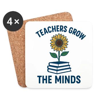 Teachers Grow The Minds - Untersetzer (4er-Set) - Weiß - Vorne