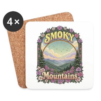 Smoky Mountains National Park, USA Tennessee - Coasters (set of 4) - white - Front