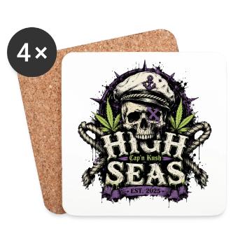Tales from the Deep | Sailors Yarn by Cap’nKush - Untersetzer (4er-Set) - Weiß - Vorne