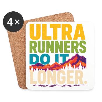 Ultra Runners Do It Longer - Coasters (set of 4) - white - Front