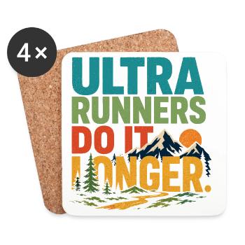 Ultra Runners Do It Longer - Coasters (set of 4) - white - Front