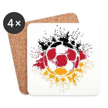 Explo_Ball_Nations - Coasters (set of 4) - white - Front