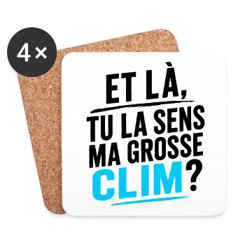Et là, tu la sens ma grosse Clim ? - K - Dessous de verre (lot de 4) - blanc - Devant